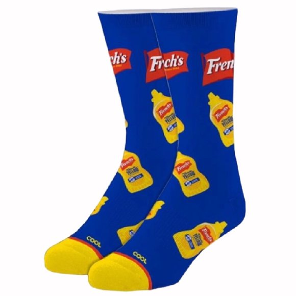 French’s Mustard Athletic Crew Socks - NEW Fast Ship - Picture 1 of 2